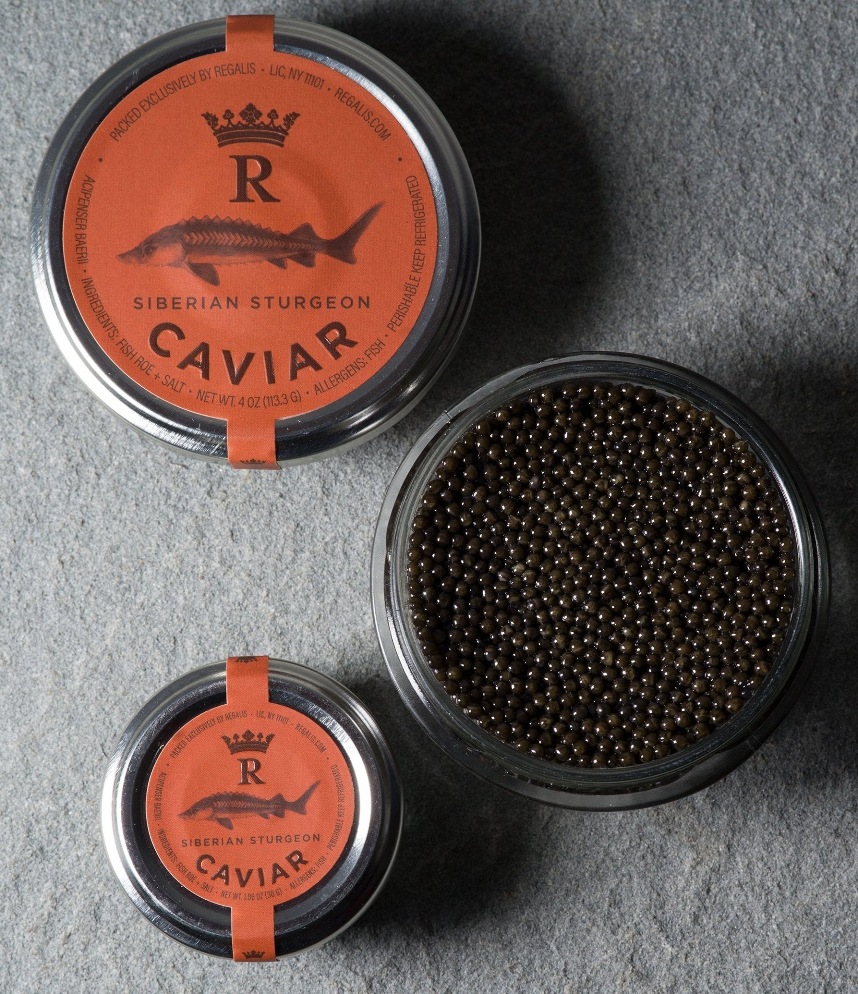 Regalis Foods - Siberian Sturgeon Baerii Caviar - FishNook Tinned Seafood Co.