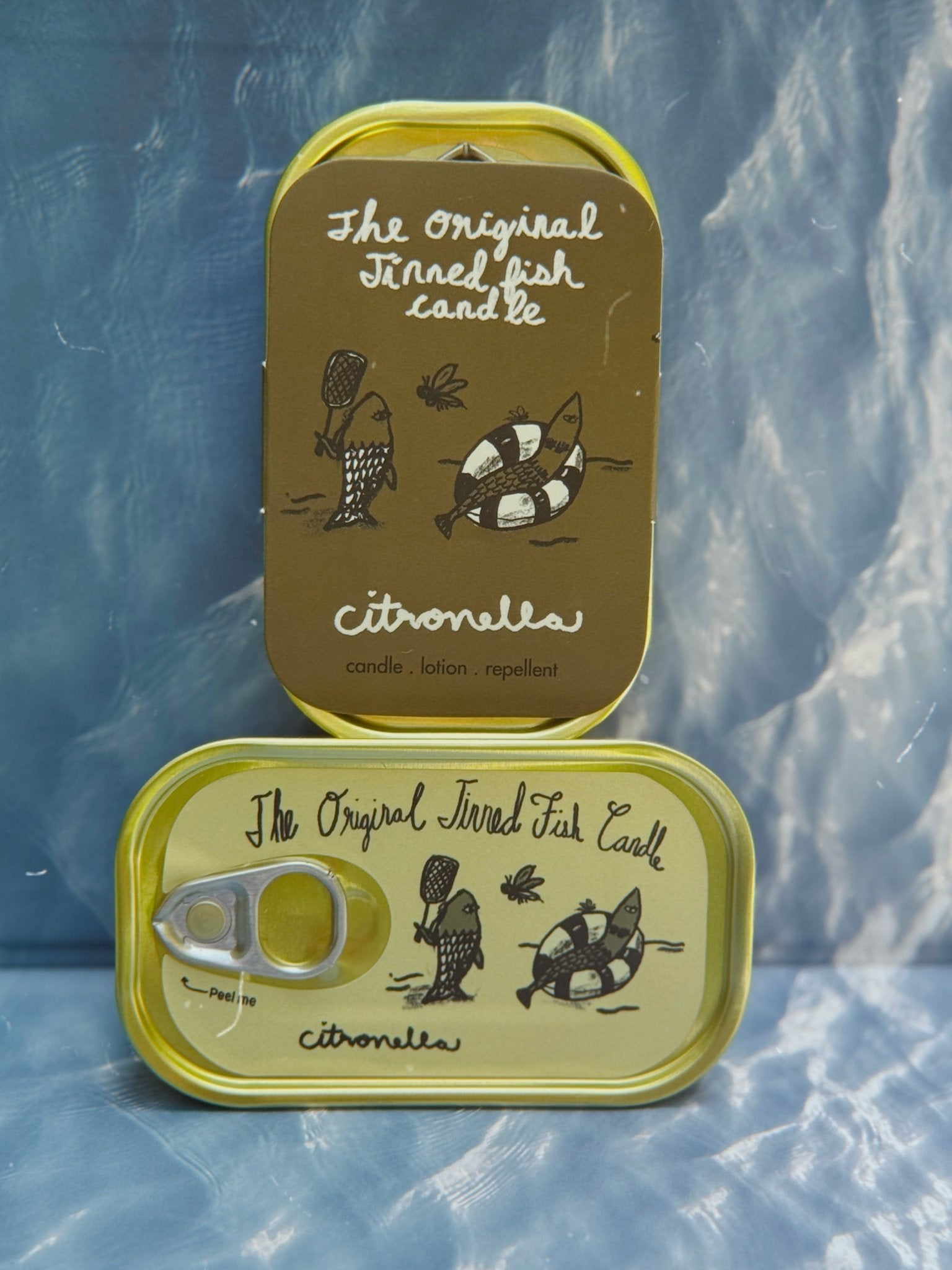 Tinned Candle - Tinned Fish Candle - Citronella - FishNook Tinned Seafood Co.