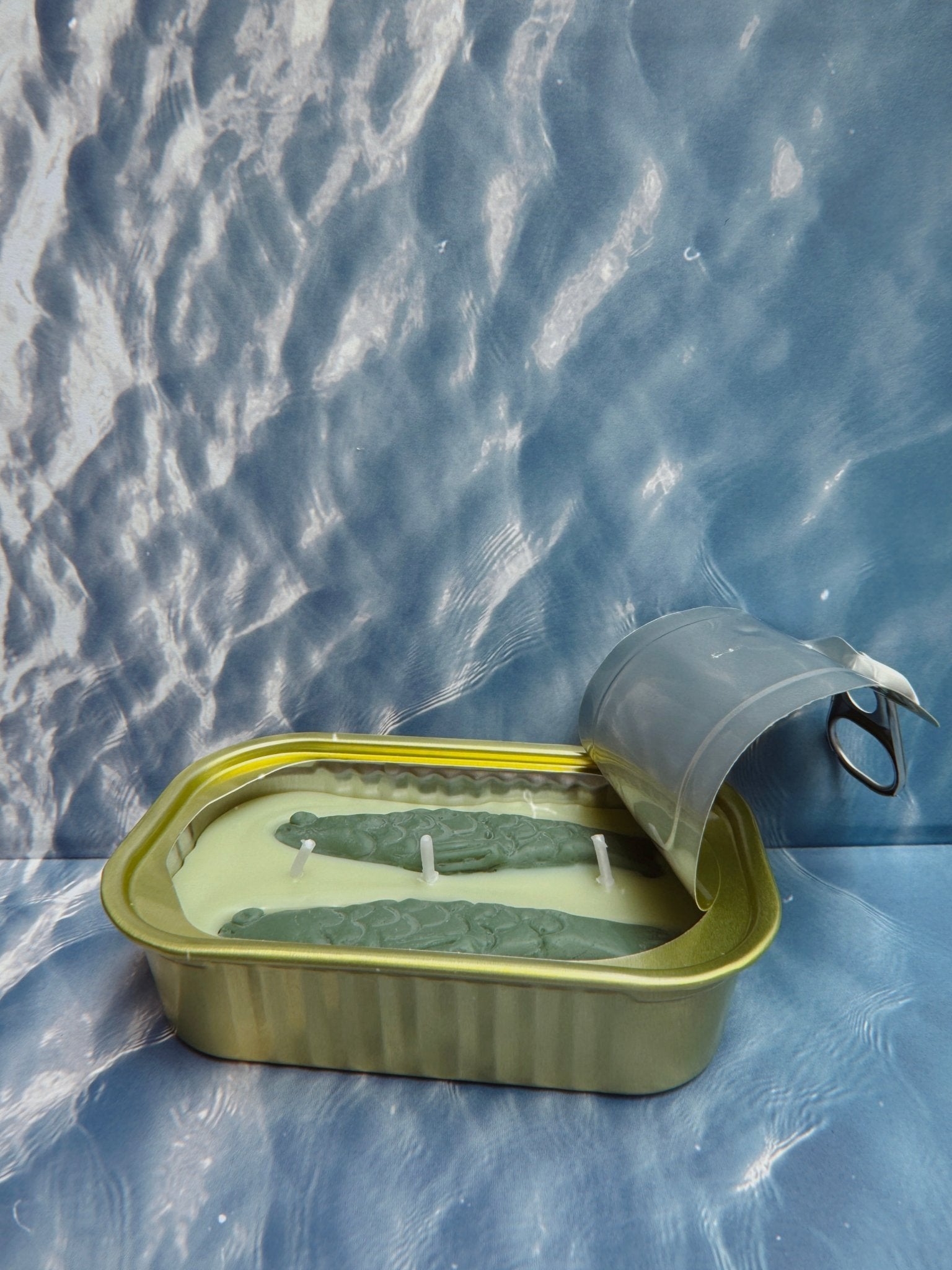 Tinned Candle - Tinned Fish Candle - Green Tea & Lemongrass - FishNook Tinned Seafood Co.