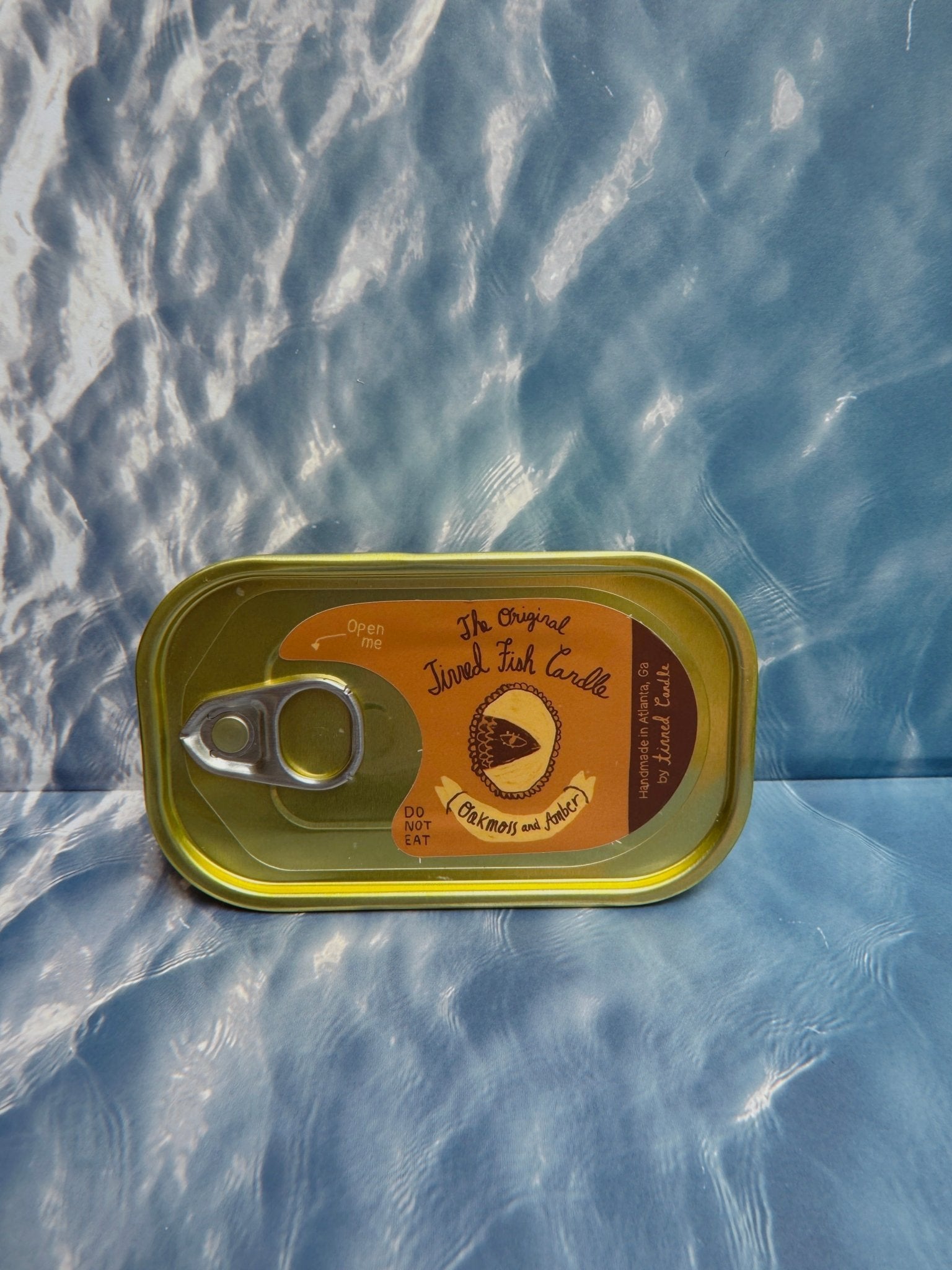 Tinned Candle - Tinned Fish Candle - Oakmoss & Amber - FishNook Tinned Seafood Co.