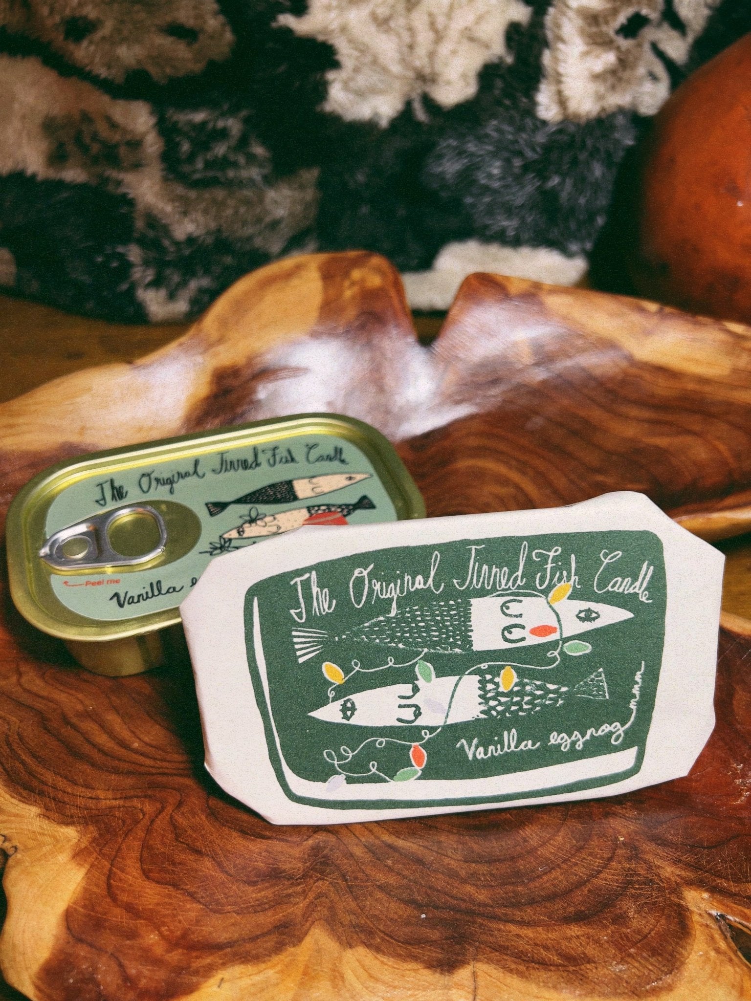 Tinned Candle - Tinned Fish Candle - Vanilla Eggnog - FishNook Tinned Seafood Co.