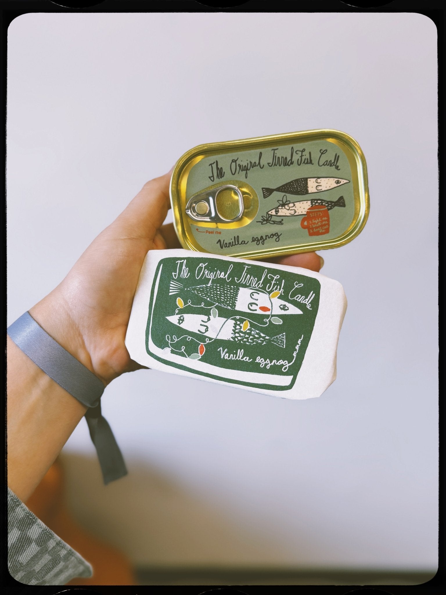 Tinned Candle - Tinned Fish Candle - Vanilla Eggnog - FishNook Tinned Seafood Co.