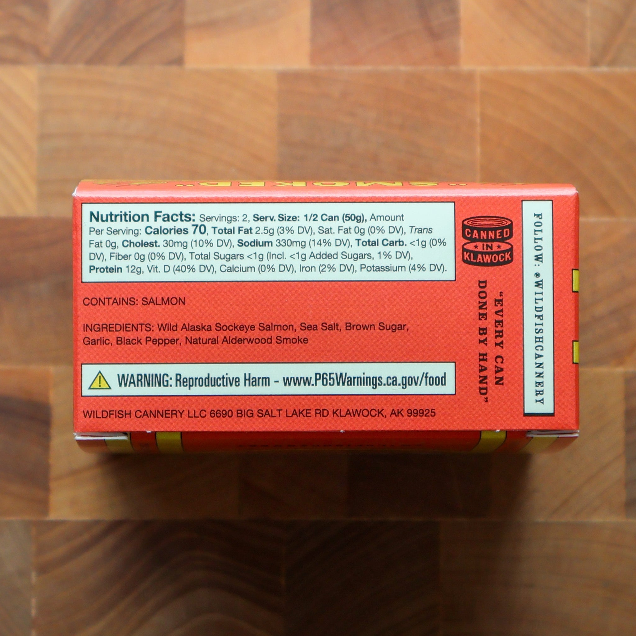 Wildfish Cannery - Smoked Sockeye Salmon - FishNook Tinned Seafood Co.