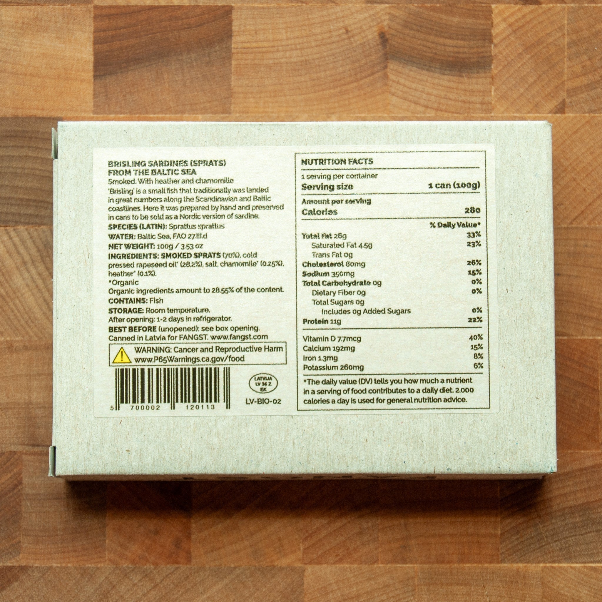Fangst - Heather & Chamomile Smoked Sprats - FishNook Tinned Seafood Co.