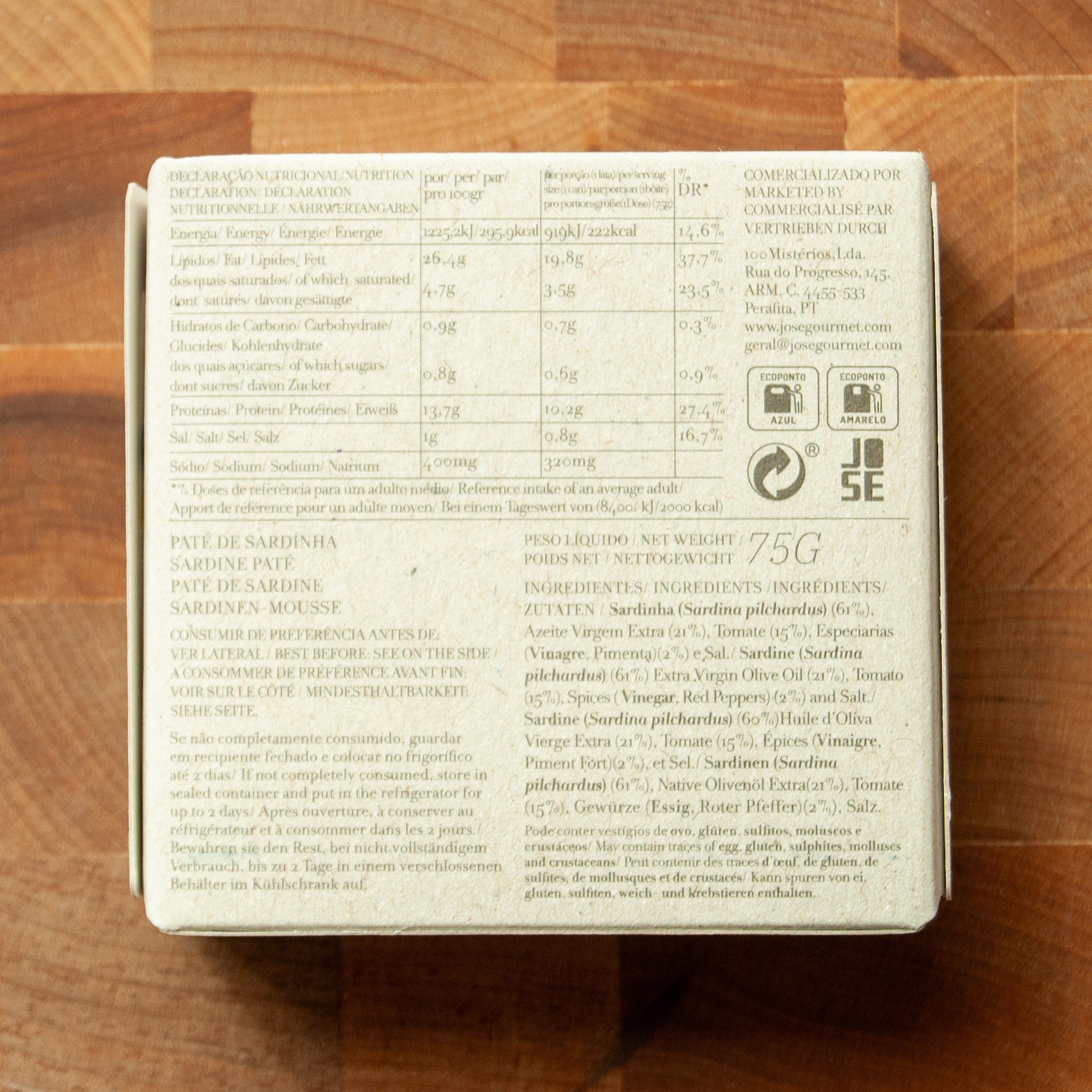 Jose Gourmet Sardine Pate - FishNook Tinned Seafood Co.