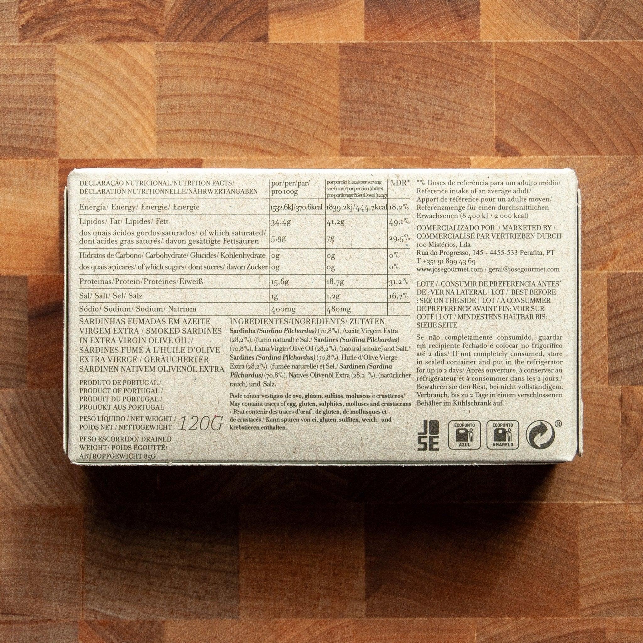 Jose Gourmet Smoked Sardines in EVOO - FishNook Tinned Seafood Co.