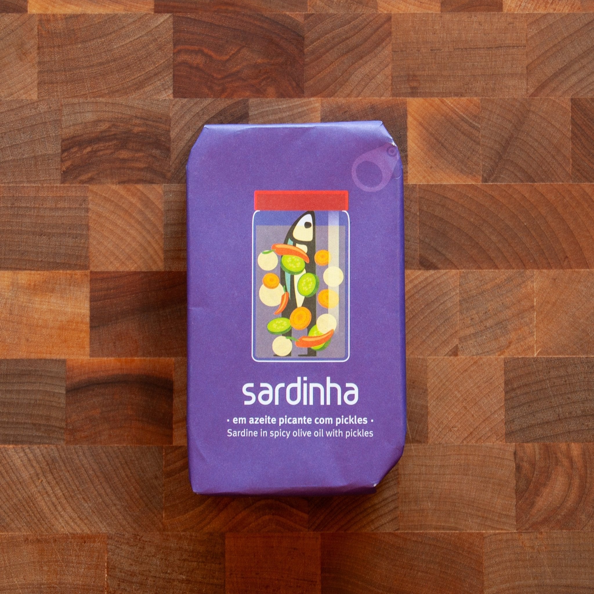 Sardinha Sardines in Spicy Olive Oil with Pickles - FishNook Tinned Seafood Co.