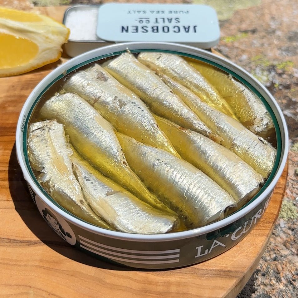 Small Sardines in Olive Oil w/ Padron Pepper - FishNook Tinned Seafood Co.